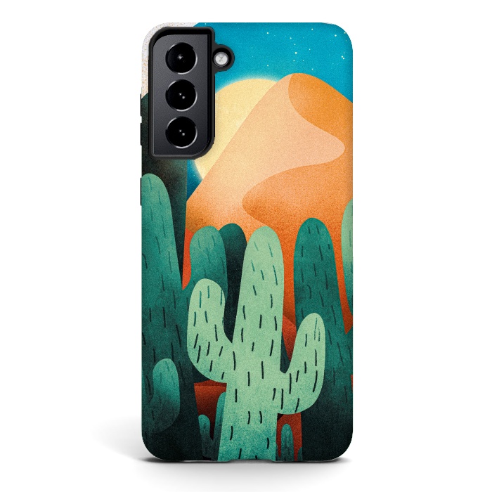 Galaxy S21 plus StrongFit Sand cactus mountains by Steve Wade (Swade)
