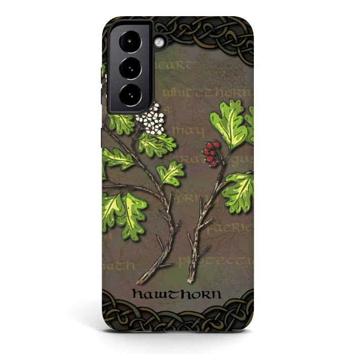 Galaxy S21 StrongFit Celtic Hawthorn by Lotti Brown