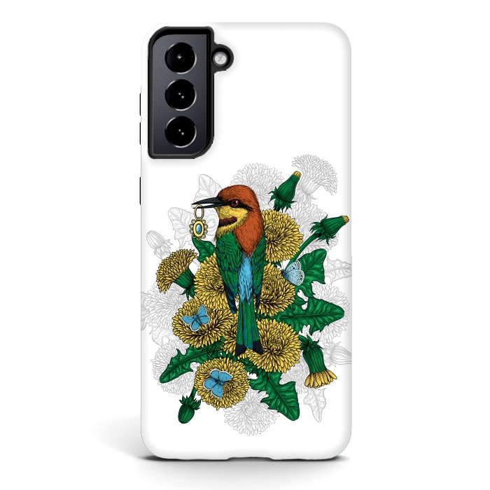 Galaxy S21 plus StrongFit The bee eater with the golden pendant by Katerina Kirilova