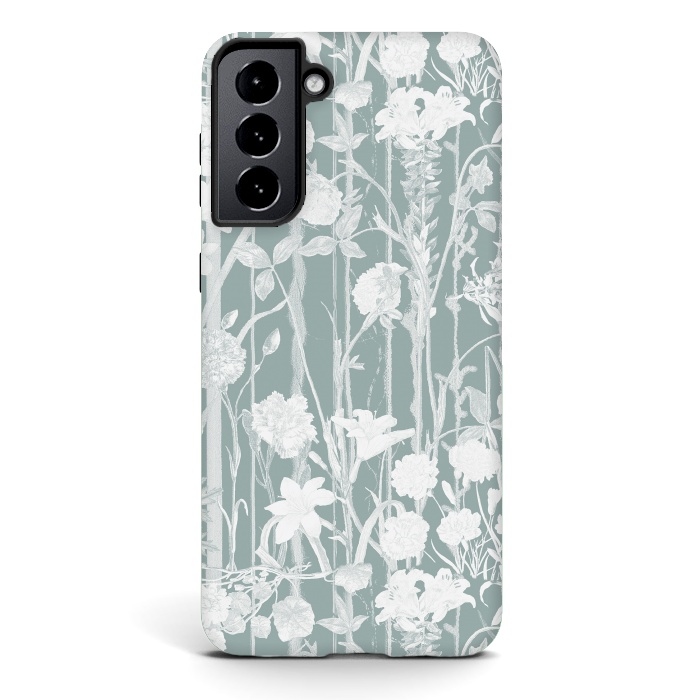 Galaxy S21 StrongFit Pastel botanical floral vines by Oana 