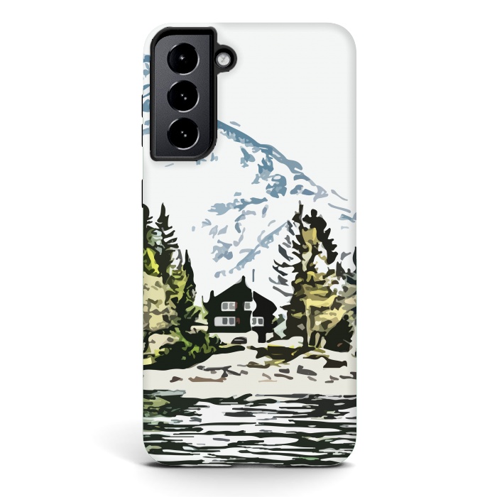 Galaxy S21 StrongFit Mountain Forest by Creativeaxle