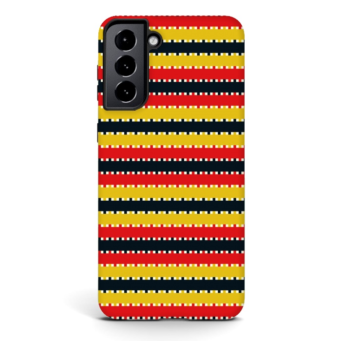 Galaxy S21 StrongFit Plaid Yellow by TMSarts