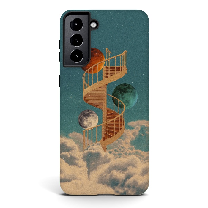 Galaxy S21 StrongFit Stairway to the moon by Eleaxart