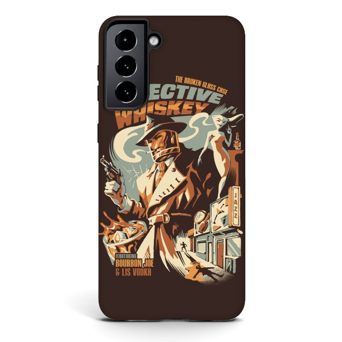 Galaxy S21 plus StrongFit Detective Whiskey by Ilustrata