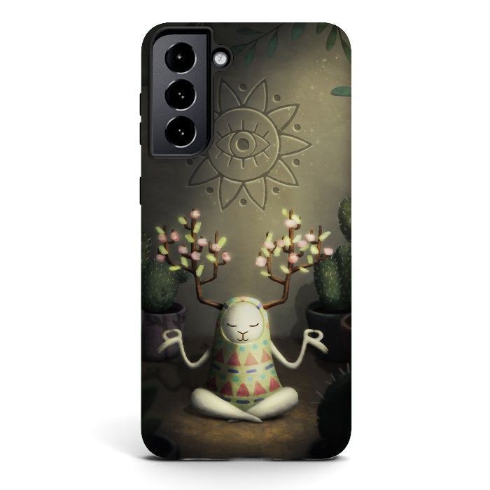Galaxy S21 plus StrongFit Cactus garden by Laura Nagel