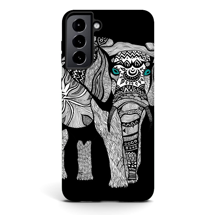 Galaxy S21 StrongFit Elephant of Namibia B n W by Pom Graphic Design