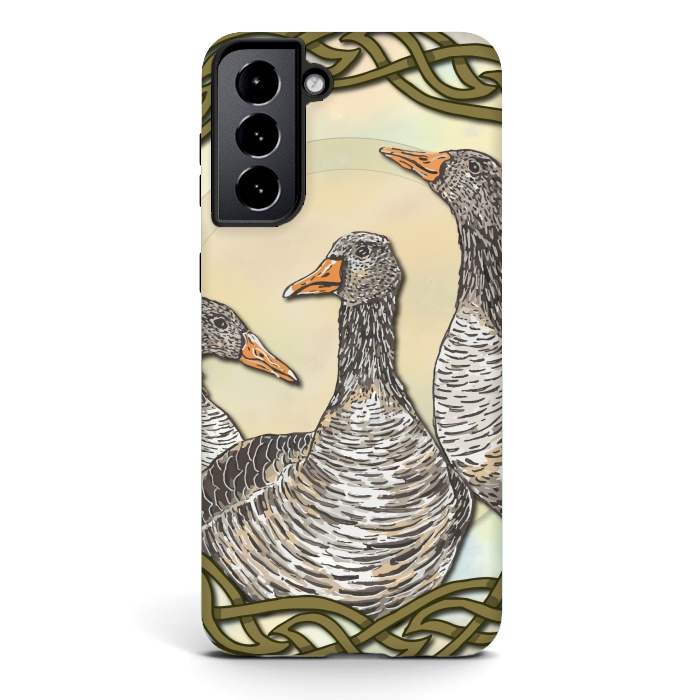 Galaxy S21 StrongFit Celtic Goose by Lotti Brown