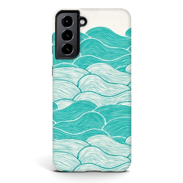 Galaxy S21 StrongFit The Calm And Stormy Seas II by Pom Graphic Design