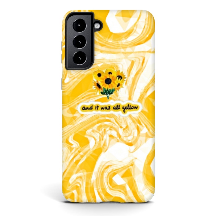 Galaxy S21 StrongFit Yellow marble by CAS