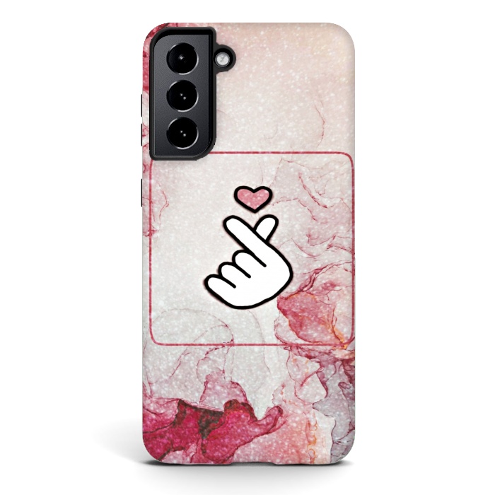 Galaxy S21 StrongFit Finger heart by CAS