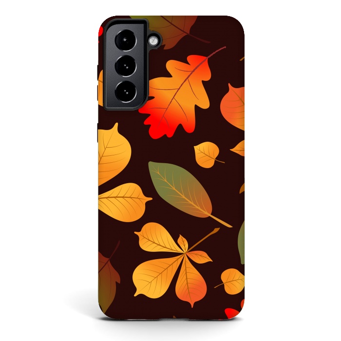 Galaxy S21 StrongFit Autumn Leaf Pattern Design by ArtsCase