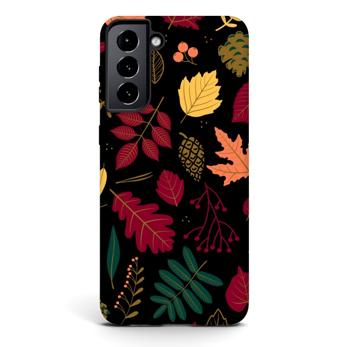 Galaxy S21 plus StrongFit Autumn Pattern With Leaves by ArtsCase