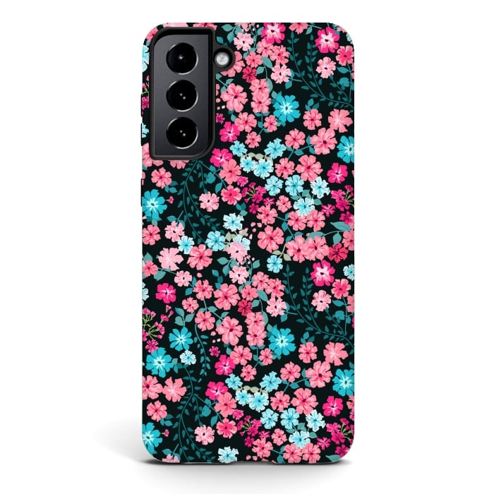 Galaxy S21 StrongFit Gorgeous Bright Pattern in Small Garden Flowers by ArtsCase