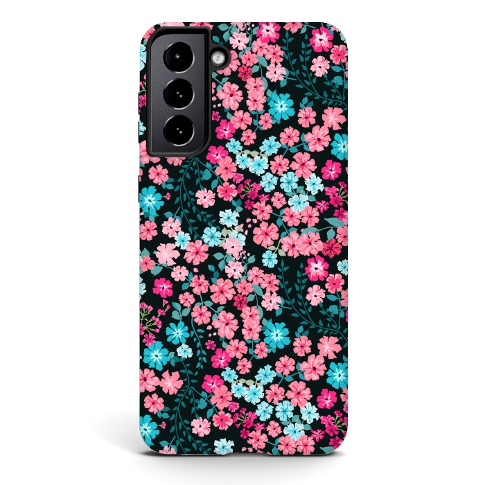 Galaxy S21 plus StrongFit Gorgeous Bright Pattern in Small Garden Flowers by ArtsCase