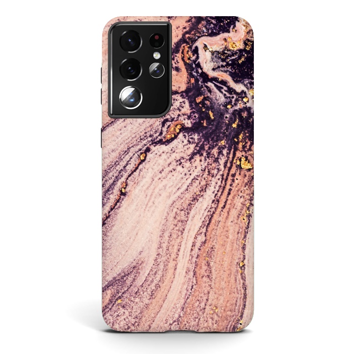 Galaxy S21 ultra StrongFit Golden Turn Artistic Design I by ArtsCase