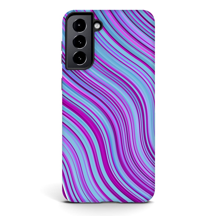 Galaxy S21 plus StrongFit Liquid Marble Blue Purple and Blue by ArtsCase