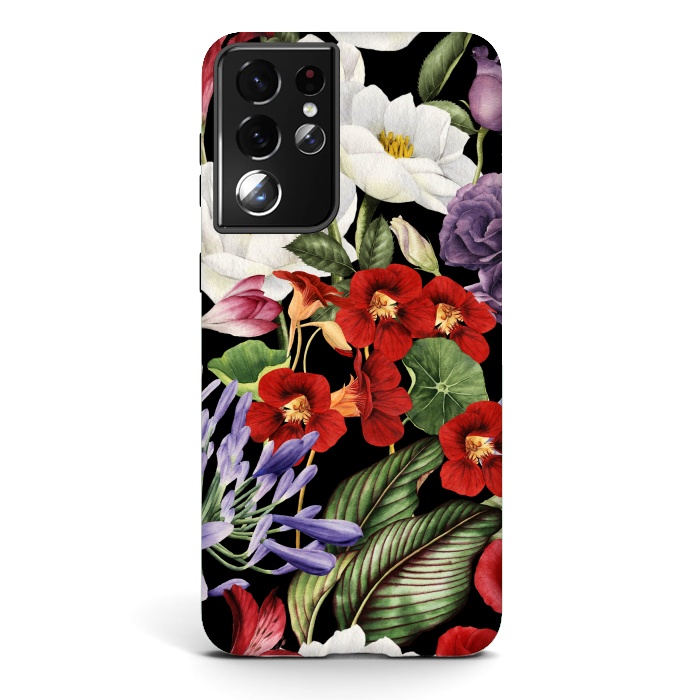 Galaxy S21 ultra StrongFit Design Floral Pattern II by ArtsCase