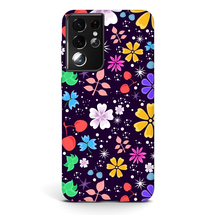 Galaxy S21 ultra StrongFit Flowers with Purple Tones XXX  by ArtsCase
