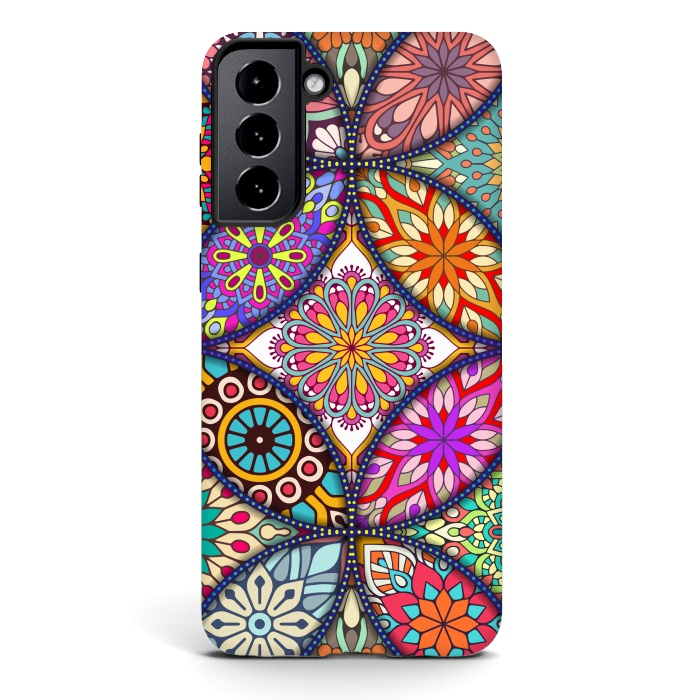 Galaxy S21 StrongFit Mandala pattern with bright colors 12 by ArtsCase