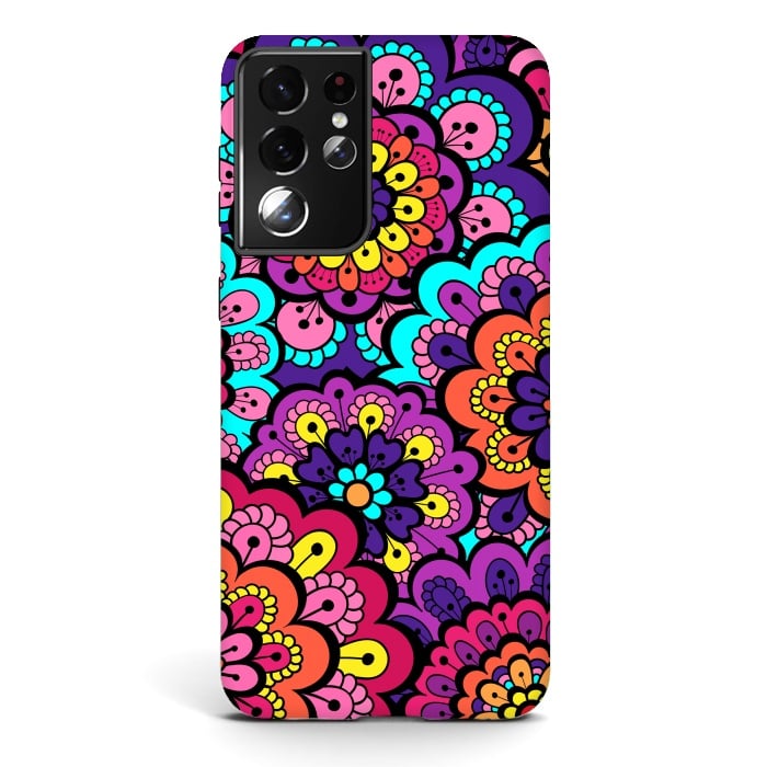 Galaxy S21 ultra StrongFit Patterns Doodle Spring XII by ArtsCase
