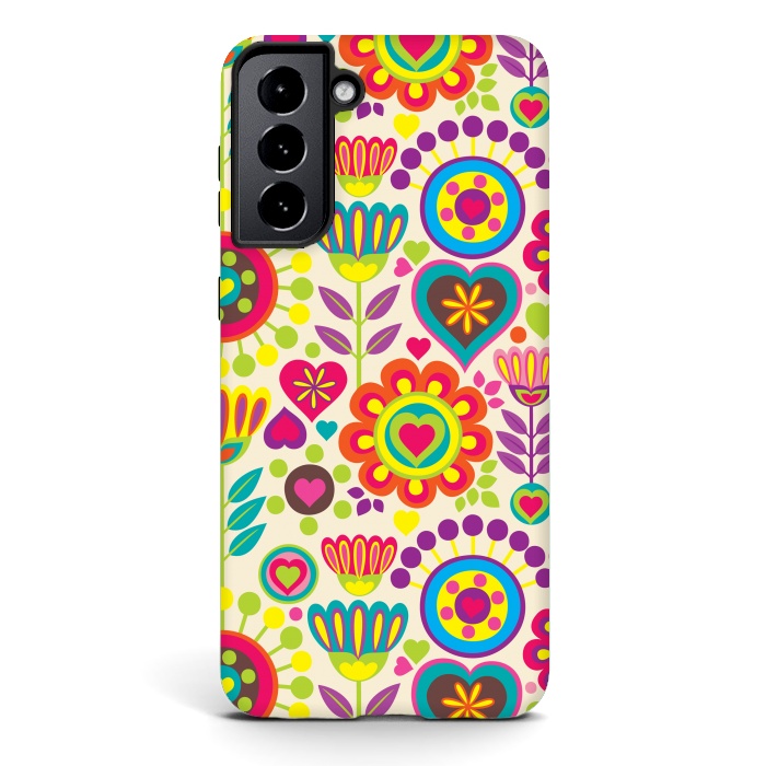 Galaxy S21 StrongFit Sweet Pink Flowers 789 by ArtsCase