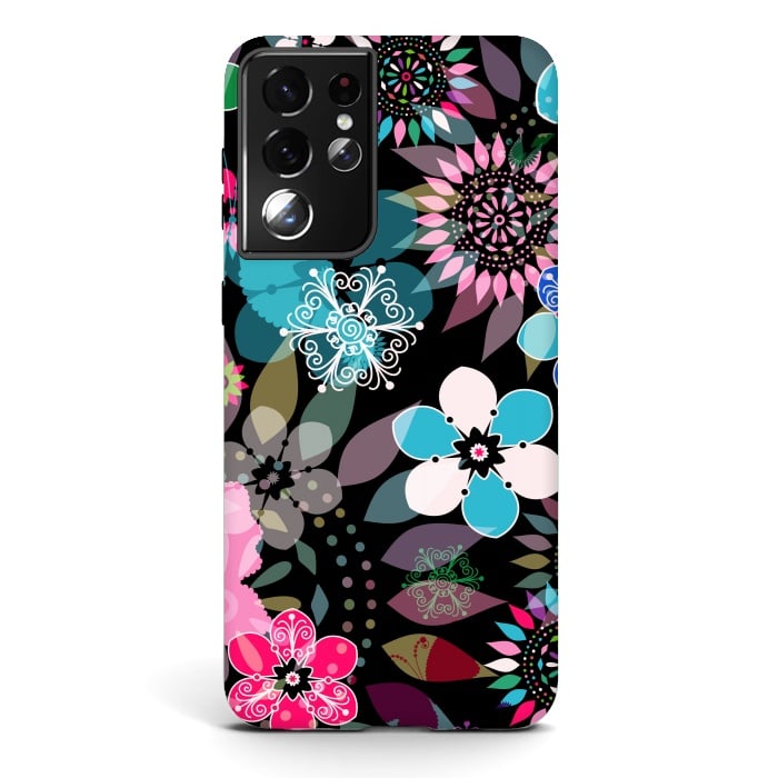 Galaxy S21 ultra StrongFit Seamless Patterns with Flowers XII by ArtsCase