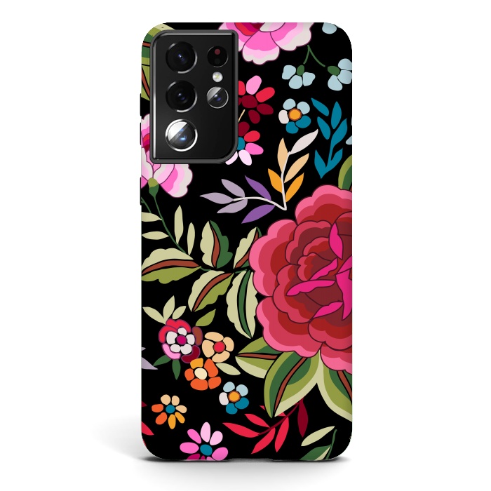 Galaxy S21 ultra StrongFit Sweet Pink Flowers by ArtsCase