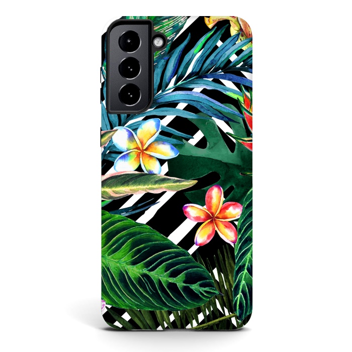 Galaxy S21 StrongFit Tropical Design Flowers by ArtsCase