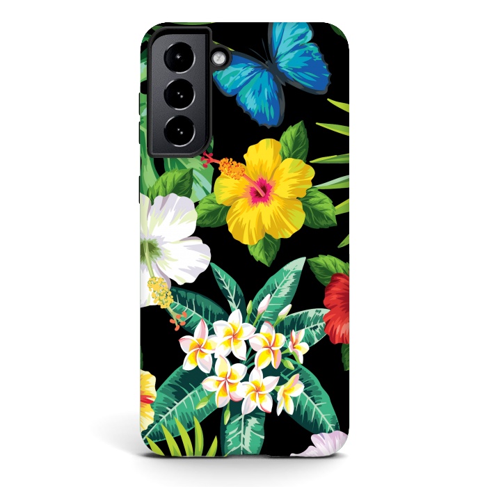 Galaxy S21 StrongFit Tropical Flowers 1 by ArtsCase