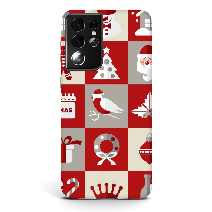 Galaxy S21 ultra StrongFit Christmas Design Icons by ArtsCase
