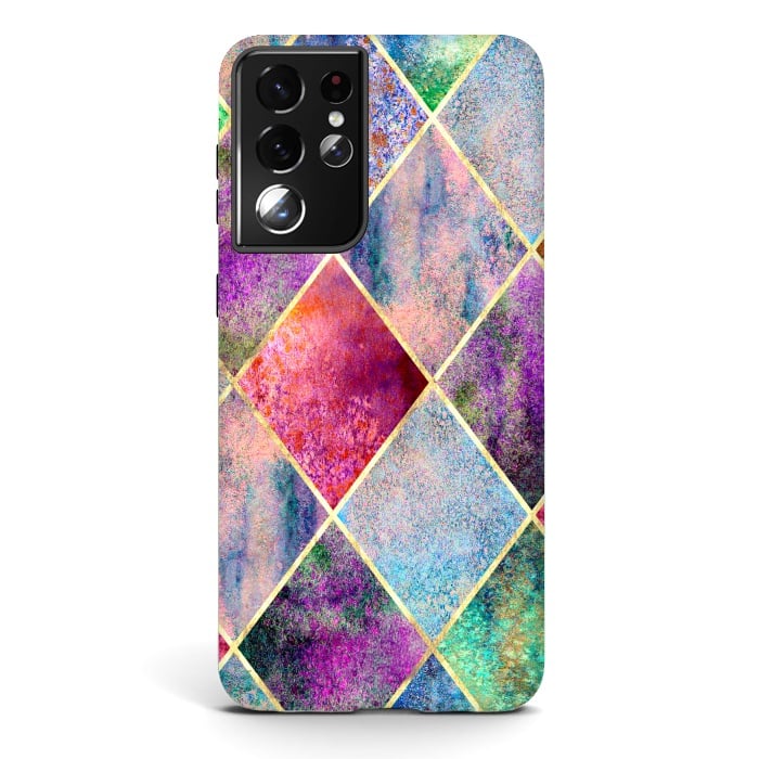 Galaxy S21 ultra StrongFit Plancha Geométrica Abstracta by ArtsCase
