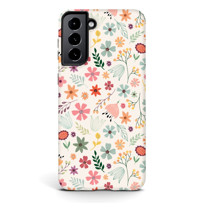 Galaxy S21 plus StrongFit Pretty Flowers Pattern Design XIII by ArtsCase
