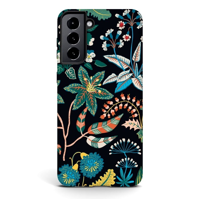 Galaxy S21 StrongFit Randomly Scattered Botanical Motifs by ArtsCase