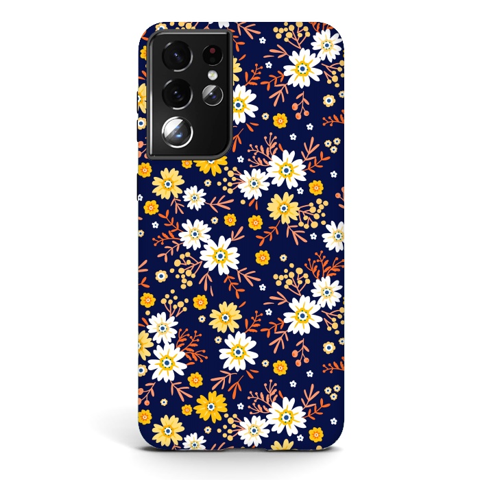 Galaxy S21 ultra StrongFit Small Multicoloured Flowers by ArtsCase