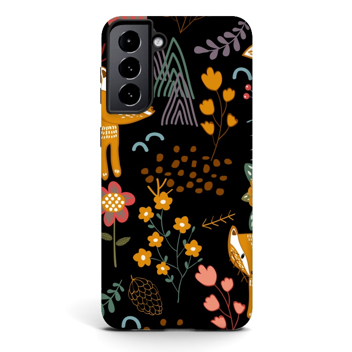 Galaxy S21 StrongFit Summer Forest Seamless Pattern Background by ArtsCase