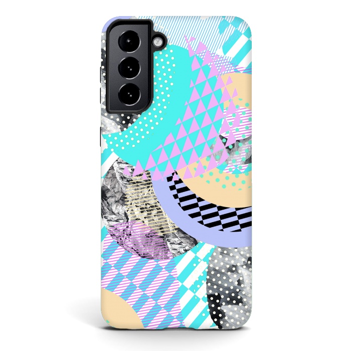 Galaxy S21 plus StrongFit Colorful graphic pop-art collage by Oana 