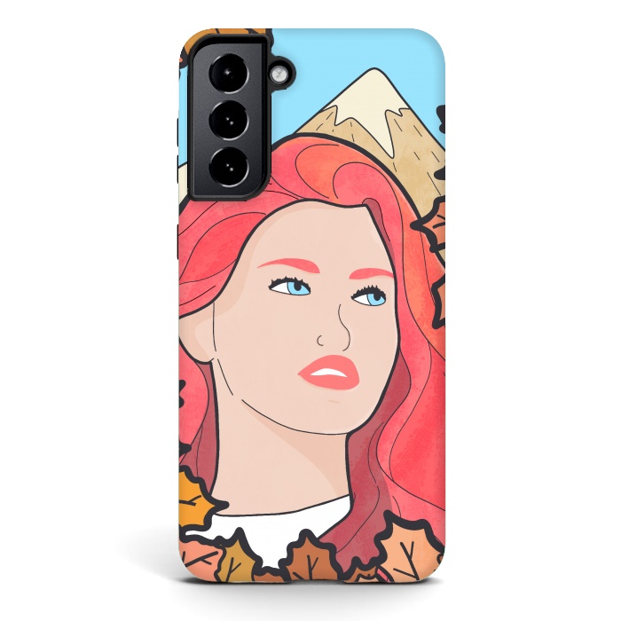Galaxy S21 StrongFit The autumn girl by Steve Wade (Swade)