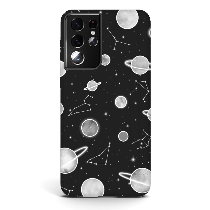 Galaxy S21 ultra StrongFit Aesthetic black&white space by Jms