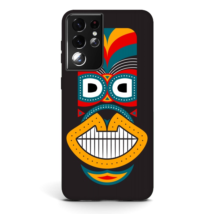 Galaxy S21 ultra StrongFit Colorful Tikki by TMSarts