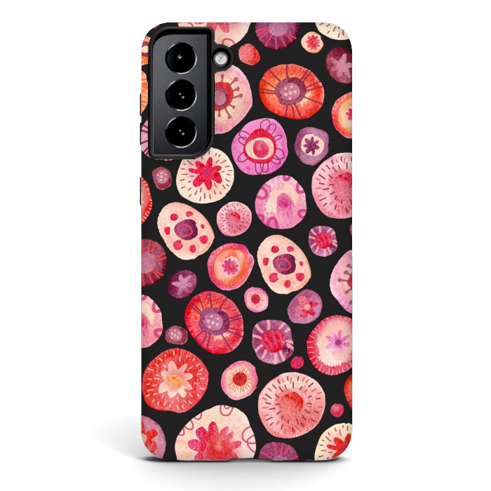 Galaxy S21 plus StrongFit All the Flowers Dark by Nic Squirrell