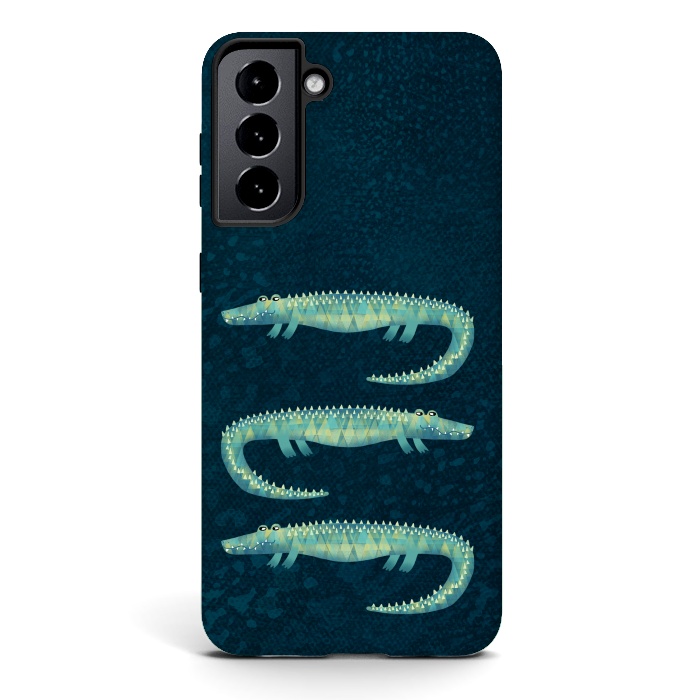 Galaxy S21 StrongFit Alligator - or maybe Crocodile by Nic Squirrell