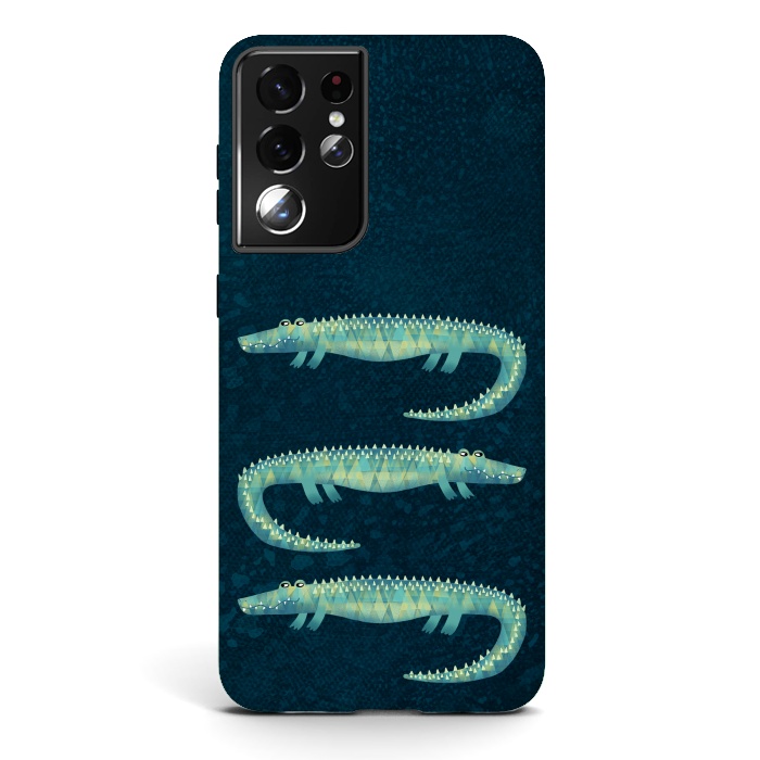 Galaxy S21 ultra StrongFit Alligator - or maybe Crocodile by Nic Squirrell