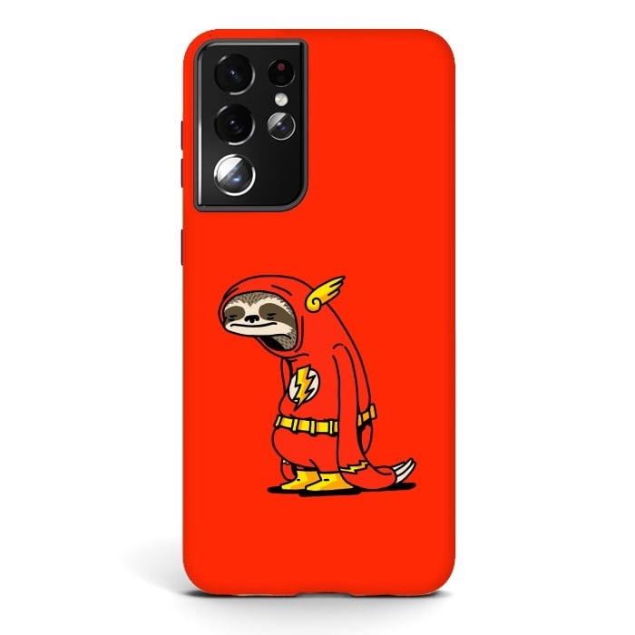 Galaxy S21 ultra StrongFit The Neutral Sloth Lazy Super Hero by Vó Maria