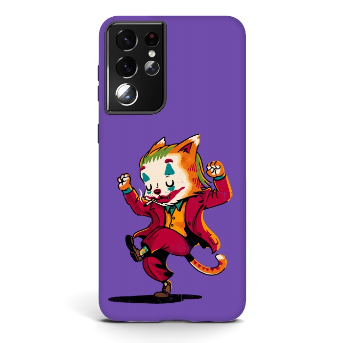 Galaxy S21 ultra StrongFit Joker Cat by Vó Maria
