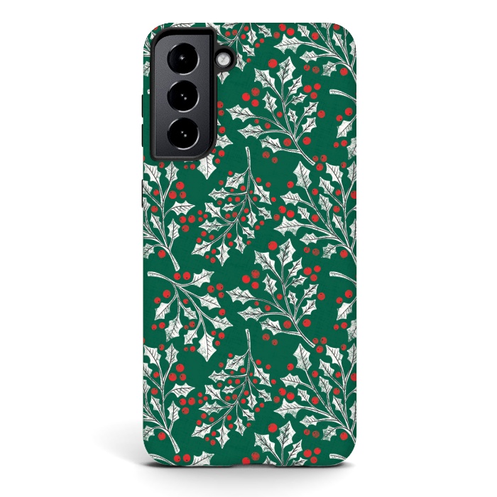 Galaxy S21 StrongFit Boughs of Holly by Noonday Design