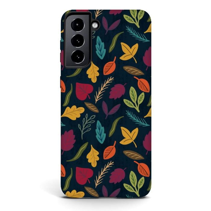 Galaxy S21 StrongFit Bold and Colorful Fall Leaves by Noonday Design