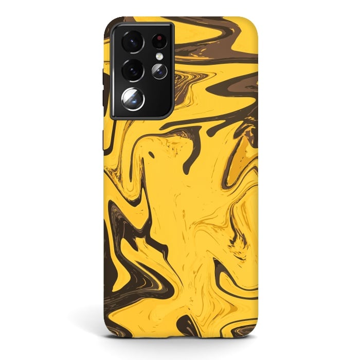 Galaxy S21 ultra StrongFit Yellowest Abstract by Creativeaxle