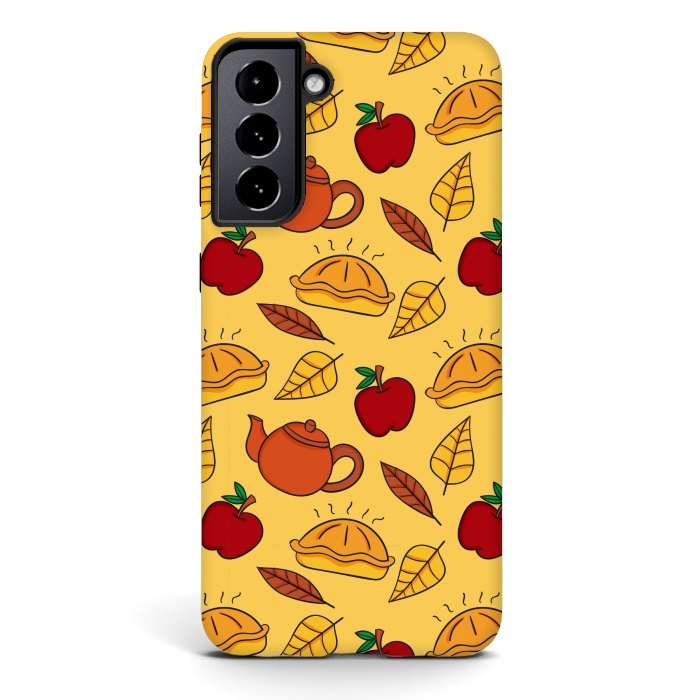 Galaxy S21 StrongFit apple pie pattern by MALLIKA