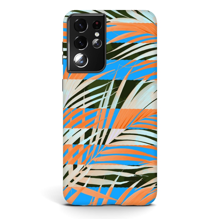 Galaxy S21 ultra StrongFit Coconut tree abstract print  by Josie