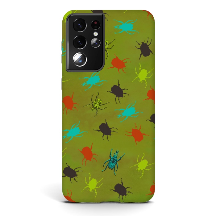 Galaxy S21 ultra StrongFit Beetles & Bugs by Lotti Brown